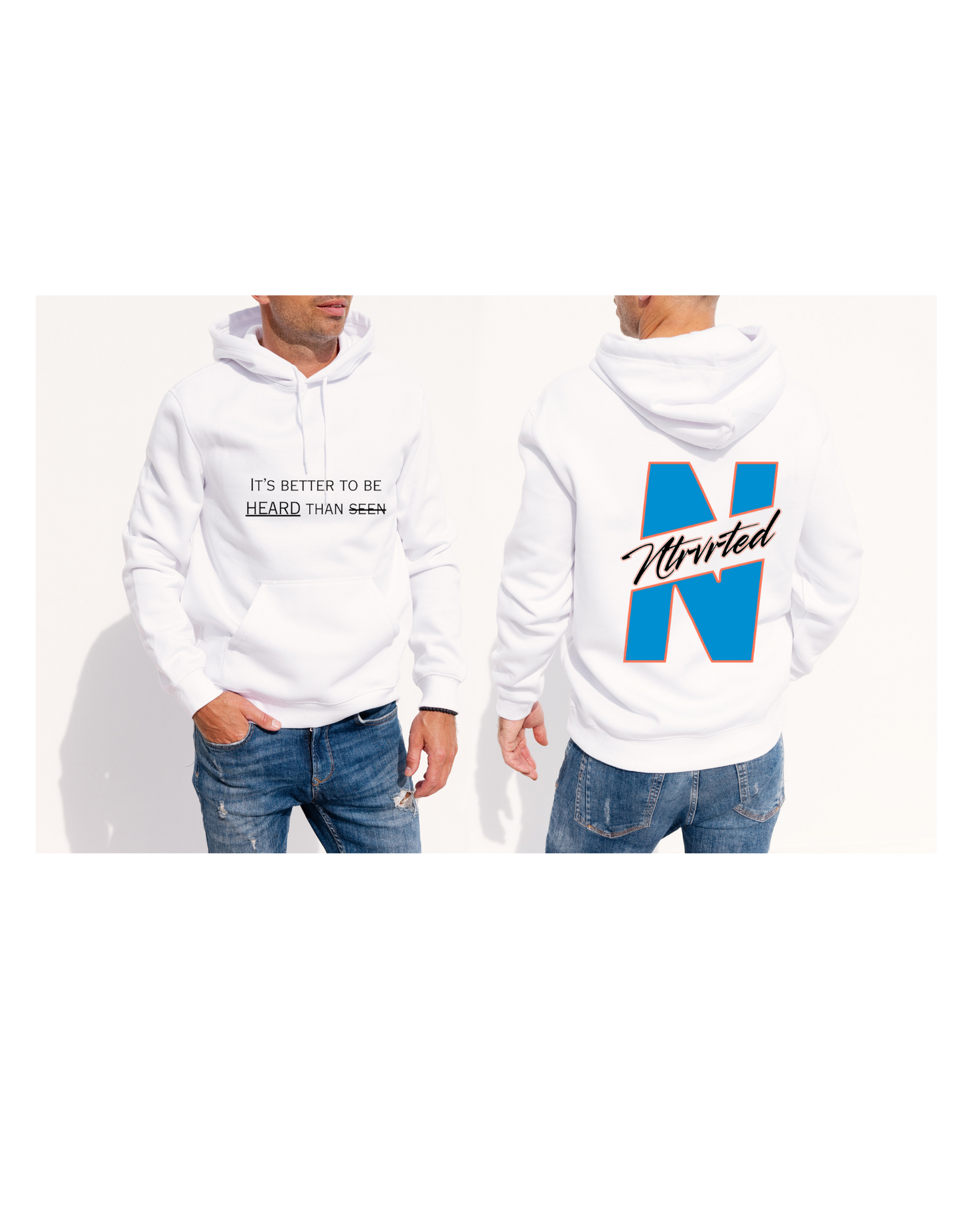 White Graphic Hoodie