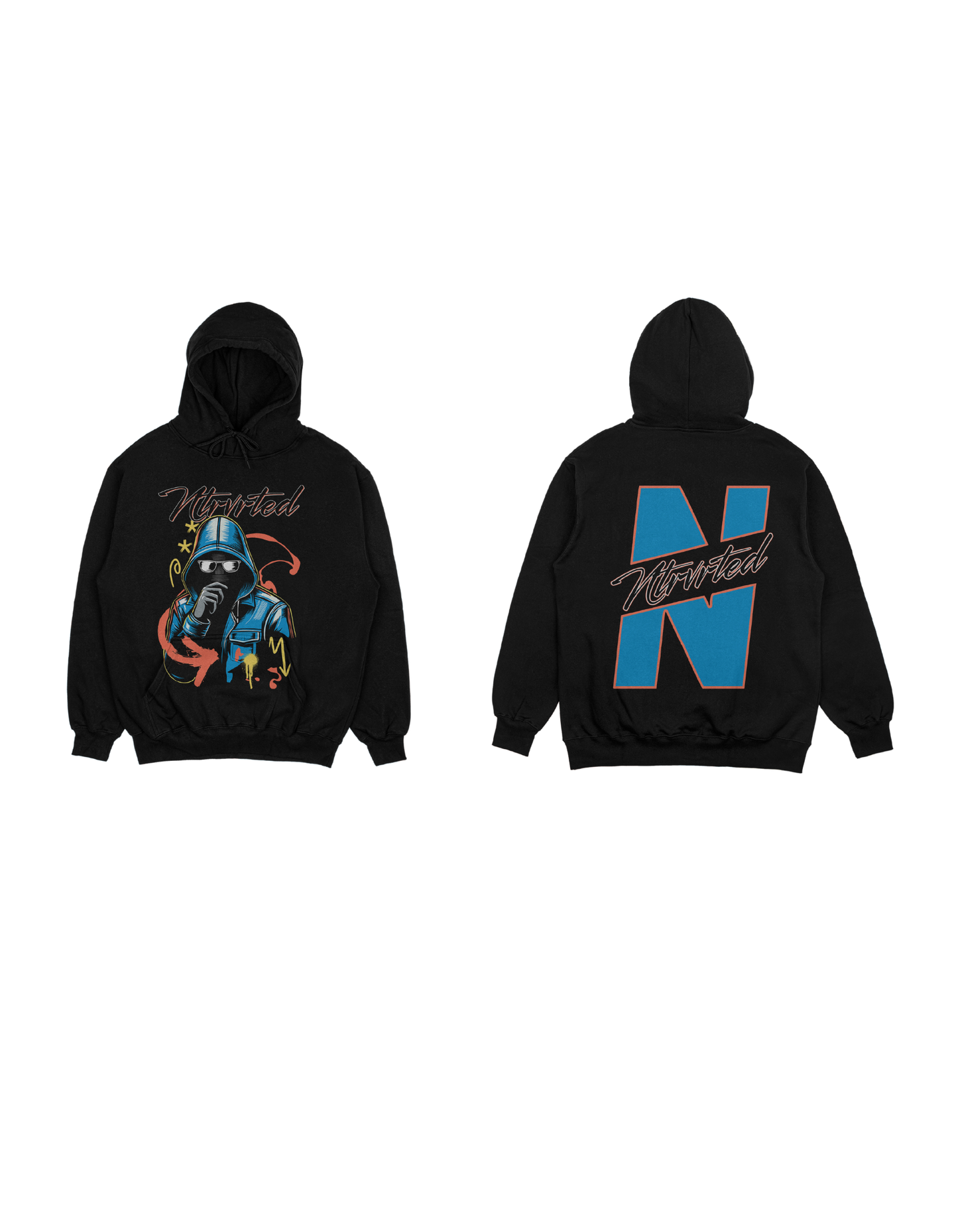 Black Graphic Hoodie